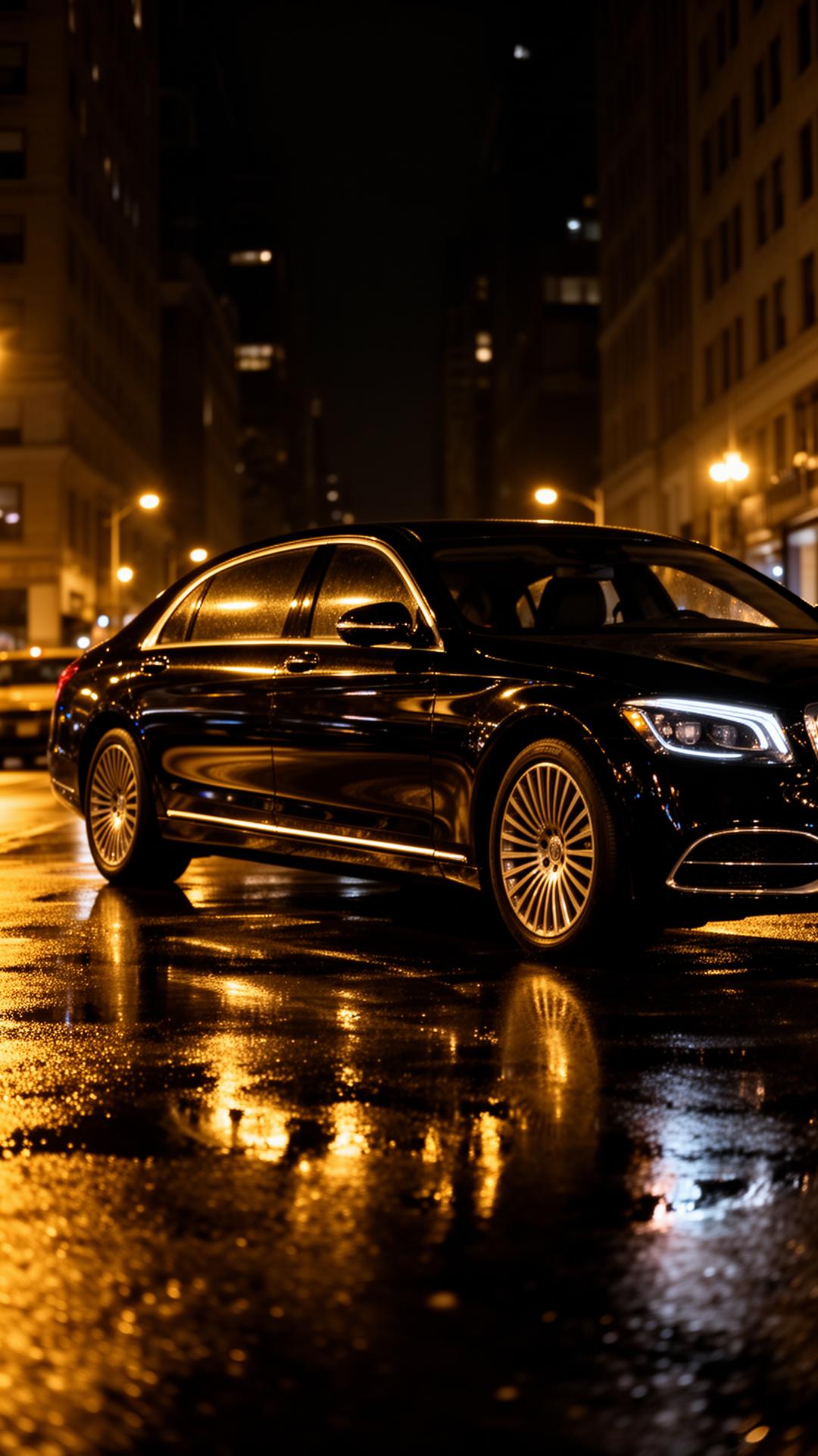 Berline noire premium